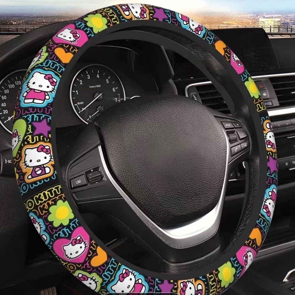 Hello Kitty Kids Steering Wheel Cover - Multicolor NEW NEVER USED